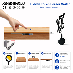 Interruttore con Sensore Touch XSL OEM ODM DC 5A 12V/24V 60W IP21 Intelligente per Armadietti - Product Image 3
