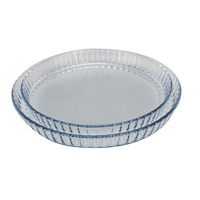 Plat à pizza en verre transparent résistant à la chaleur plateau de cuisson four à micro-ondes four domestique avec grande plaque ronde spéciale