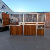 Establo Portátil para Caballos, Prefabricado, de Acero Galvanizado, Resistente a la Intemperie, Modular, para Exteriores