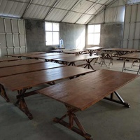 Table pliante en bois de haute qualité pour ferme, table pliante en bois pour événements, location de mariage, fête