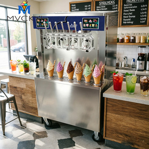 Máquina Comercial para Hacer Helado Suave de 5 Sabores, 800 Piezas/Hora, Congelador Automático de Yogur Congelado y Açaí, Modelo MYS-350 I - Product Image 1