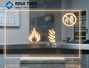 Panel guía de luz de PC con iluminación lateral, clasificado contra incendios UL94 V0, lámina de material de policarbonato para panel de retroiluminación de sala de control de incendios Rina Tech - Product Image 1