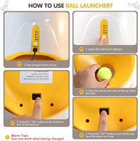 Lanceur de balles automatique pour chien, jouet interactif électrique pour animaux de compagnie en plein air, entraînement de lancer, balles de tennis
