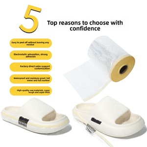 Ruban et film de masquage pour chaussures en papier crépon enduit de silicone double face, haute viscosité, personnalisable pour la peinture de semelles en PU et de composants métalliques - Product Image 4