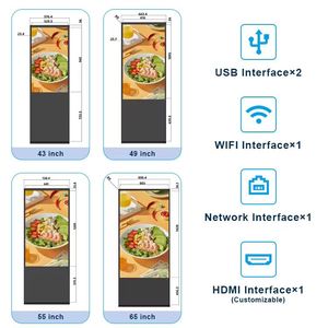 Ce FCC cấp giấy chứng nhận kỹ thuật số thông minh Màn hình cảm ứng trong nhà sàn-thường vụ tất cả trong một kiosk Android 11 LCD media <span class=keywords><strong>player</strong></span> cho mua sắm - Product Image 6