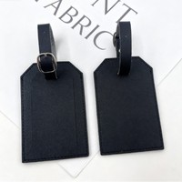 Étiquette de bagage personnalisée pour carte d'embarquement d'avion, étiquette de bagage enregistré en PU couleur unie pour valise