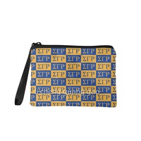 Porte-monnaie de voyage portable de haute qualité avec design personnalisé de l'alphabet grec Sigma Gamma Rho Sisters et porte-carte d'identité