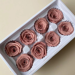 Rosas Eternas de Grado B en Color <span class=keywords><strong>Blanco</strong></span> y Rosa Claro, Caja de 8 Piezas, Ideal para Armar Ramos de Flores, Regalar y Decorar Eventos - Product Image 5