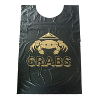 Homard et crabe imprimé personnalisé bavoirs jetables en plastique pour adultes design de mode pour la nourriture de fête manger dans les restaurants style tablier