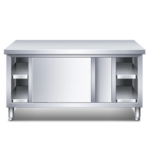 Nhà Máy OEM Thương Mại Nhà Bếp Assembleable Tủ Thép Không Gỉ Bàn Làm Việc Tủ Thực Phẩm Chuẩn Bị Bảng Với Cửa Trượt - Product Image 3