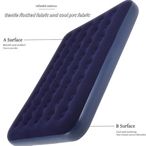 Matelas Gonflable d'Extérieur Prix Usine, Lit d'Air Portable Simple Floqué pour Camping et Voyage avec Pompe Intégrée - Product Image 3