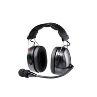 Headset Radio Dua Arah dengan Earphone Serat Karbon, Jack Mini XLR, dan Kabel
