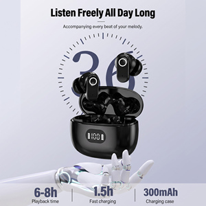 Audífonos Inalámbricos Intrauditivos con Micrófono, Estuche de Carga, <span class=keywords><strong>Bluetooth</strong></span> 5.4, Bajos Profundos para Teléfono, Laptop y Tablet - Product Image 5