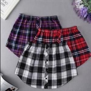 2-Piece Vintage Women's Empire Waist Breathable <strong>Shirt</strong> <strong>Extender</strong> Mini Underskirt Buttons Blouse Skirt Sweep - Product Image 2