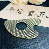 HZ Wholesale Outil de massage facial personnalisable en alliage de zinc vert, Gua Sha en forme de cœur