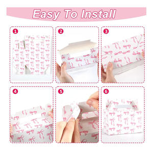 7978 Premium papier blanc rose Coquette arc imprime bonbons Goodie boîtes à friandises avec poignée pour bébé douche nuptiale bonbons boîtes à friandises - Product Image 4