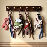 Porte-clés pendentif ours en peluche super mignon en tissu rembourré de coton, fait main, pour sac, décoration étudiante