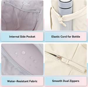 Échantillon gratuit, sacs de shopping en toile de yoga personnalisés, 100% coton, sublimation à chaud, impression intégrale, pliable, grande capacité, sac de rangement - Product Image 4