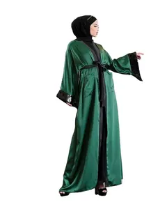 原动力连衣裙女性女士优雅穆斯林风格迪拜开放穆斯林阿巴亚女性连衣裙马克西连衣裙女性穆斯林2023
