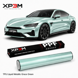 XP3M Liquid Metallic Grace Green Liquid Metal Gloss TPU Color PPF Car Wrap Vinyl 7.5 Mil Self Healing Anti Scratch 1.52x15m Roll - Product Image 1