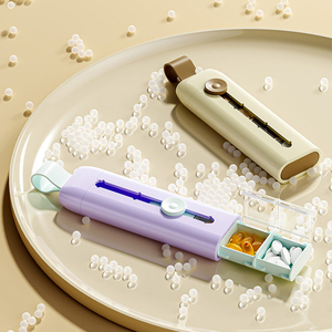 Portapillole Creativo a <span class=keywords><strong>Tre</strong></span> <span class=keywords><strong>Scomparti</strong></span> con Coperchio, Contenitore per Compresse - Product Image 3