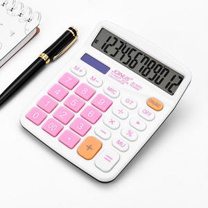 Calculatrice de bureau Joinus à 12 chiffres, double alimentation solaire et batterie, calculatrice financière de bureau avec fonction vocale, couleur blanche - Product Image 5