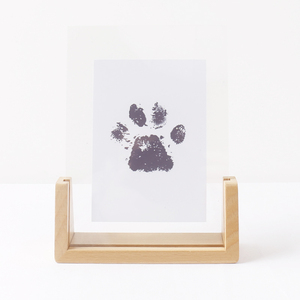 Hình chữ U rắn gỗ khung ảnh sáng tạo đơn giản <span class=keywords><strong>Acrylic</strong></span> hiển thị cho quà lưu niệm Pet Paw in dấu chân thiết lập bảng - Product Image 1