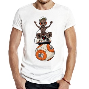 T-shirt décontracté à manches courtes en maille sérigraphiée Venom <span class=keywords><strong>Groot</strong></span> Gardiens <span class=keywords><strong>de</strong></span> <span class=keywords><strong>la</strong></span> <span class=keywords><strong>Galaxie</strong></span> blanc pour hommes et femmes – Vente en gros - Product Image 4