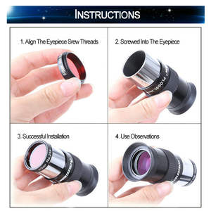 Set di filtri Astro a colori da 1.25 "(6 pezzi) per telescopi astronomici lenti oculari <span class=keywords><strong>pianeti</strong></span> filtro nebulosa SkyGlow - Product Image 6