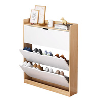 Meuble à chaussures rabattable, meuble de rangement pour chaussures en bois pour l'entrée de la maison