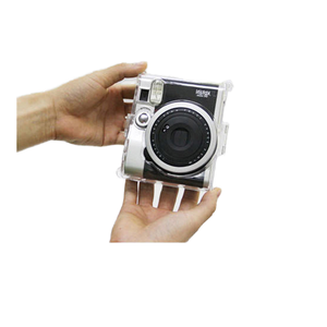 <span class=keywords><strong>Fuji</strong></span> <span class=keywords><strong>Instax</strong></span> Mini90 Étui de protection en cristal Sac transparent en PVC dur avec lanière en corde Style <span class=keywords><strong>mini</strong></span> pour le transport d'appareil photo - Product Image 1