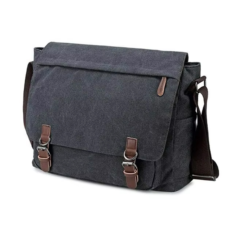 Retro Messenger Bag for Men Canvas Satchel Casual Briefcases