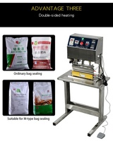Machine à sceller à pédale à chaleur directe pour sacs à double feuille chauffante modèle CHENHE QF-600X2, imprimante de codes, boîtier en acier inoxydable 304, CE