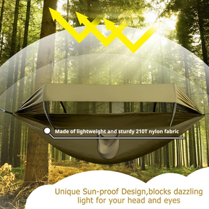 Amaca da campeggio e trekking impermeabile con zanzariera integrata per esterni - Product Image 4