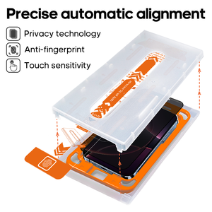 14promax/14pro/14plus/<span class=keywords><strong>14</strong></span> plein écran 9H bac sans poussière 2.5D protecteur d'écran rayonnant Anti-empreintes digitales Anti-peeping intimité - Product Image 6