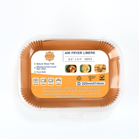 100 pièces papier parchemin de cuisine rectangulaire pour la cuisson de la friteuse à Air double feuilles de revêtement de friteuse à Air allant au four pour la cuisson en Australie
