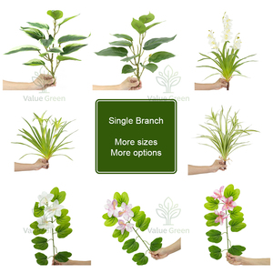 Planta Artificial Verde para Decoración de Paisajes, Pequeños Accesorios, Césped Artificial <span class=keywords><strong>en</strong></span> <span class=keywords><strong>Maceta</strong></span> para Interiores, Pequeñas Plantas, Ramas de Flores Decorativas - Product Image 5