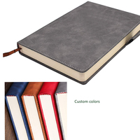 Carnet de notes A5 avec pages intérieures quotidiennes, couverture rigide en similicuir B5, reliure thermique, planificateur annuel A4