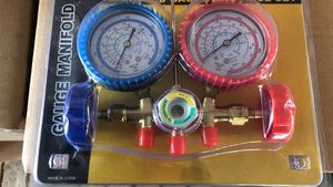 R22 цифровой автоматический Холодильный манометр переменного тока комплекты HVAC четырехходовой коллекторный манометр для деталей кондиционера - Product Image 6