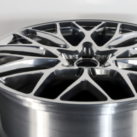 Velg Monoblock Forged Silver Alloy 17 18 19 20 Inch Rims 5x114.3 Velg Kustom untuk Chevy Mustang BMW Mercedes Audi Porsche