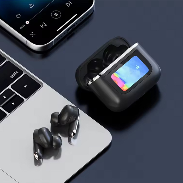 2024 Wireless Earphones TWS Noise Cancelling Sport Earbuds Headset Smart LCD Touch Screen Microphone Fast Charging V8 Earphone