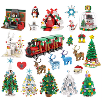 Série de Noël Train Arbre de Noël Terreur MOC Décoration Briques Cadeau Briques de construction DIY Ensembles Jouets Enfants