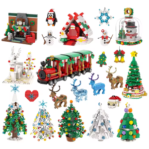 <span class=keywords><strong>Série</strong></span> de Noël Train Arbre de Noël Terreur MOC Décoration Briques Cadeau Briques de construction DIY Ensembles Jouets Enfants - Product Image 4