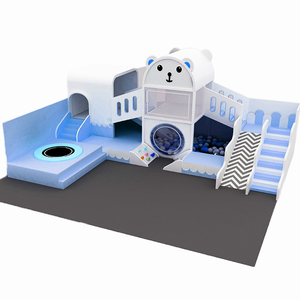 Toboggan en plastique blanc jeu souple <span class=keywords><strong>piscine</strong></span> à balles château coquin pour bébé équipement de terrain de jeu intérieur - Product Image 2