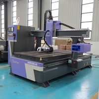 Router CNC de madera 1325 de 4 ejes con ATC, kit de router CNC de 4 ejes para grabado en madera con sistema de magazín automático de herramientas, listo para enviar