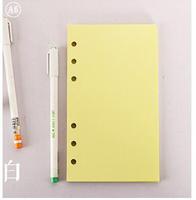 Pages de recharge en papier couleur à 6 trous pour classeur A5/A6, format macaron, avec 6 anneaux – Offre spéciale