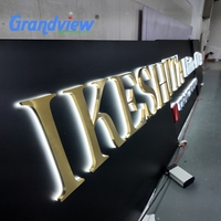 Enseigne de logo d'entreprise personnalisée en acrylique 3D rétroéclairée par LED pour une utilisation en intérieur/extérieur, applications automobiles, alimentée par énergie solaire