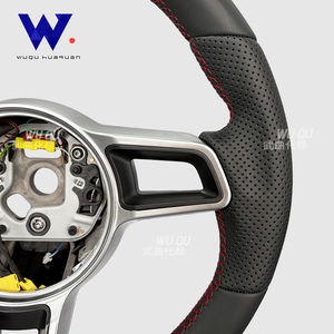 Volante de Cuero de Alta Calidad para Porsche Cayenne, Boxster, Cayman 987, Panamera 718, 911, 997, 985, 981 Mk2, <span class=keywords><strong>Macan</strong></span> 718, 970, 958 - Product Image 4