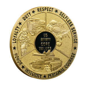 Moneda Conmemorativa de Metal Texturizado con Diseño de 7 Valores Principales, Decoración de Escritorio con Relieve, Adorno de Colección con Temática Cultural - Product Image 2