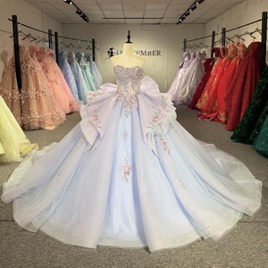 1544 Beautiful Strapless Empire Ball Gown Quinceanera <b>Dresses</b> With Corset - Product Image 2